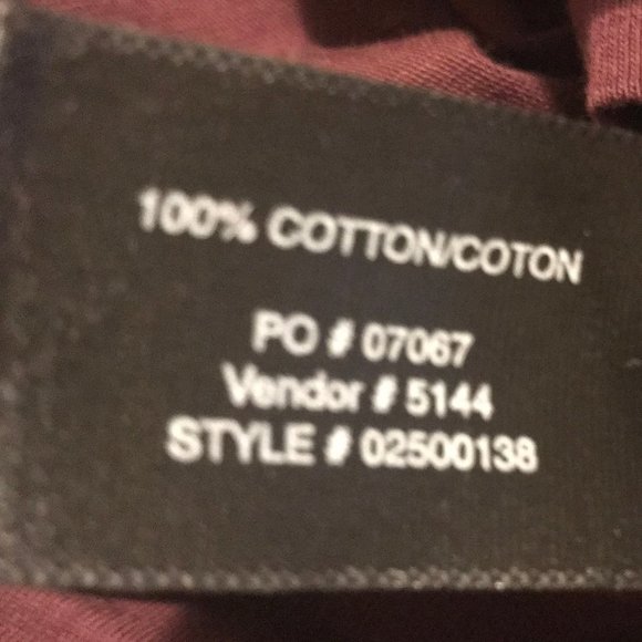 Club Monaco Solid Burgndy Tee - Picture 3 of 3